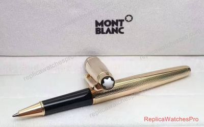 Replica Montblanc Meisterstuck Rollerball Pen Rose Gold Barrel